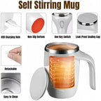 Automatic Magnetic Stirring Coffee Mug – Self-Stirring Magnetic Mixer Cup with Lid