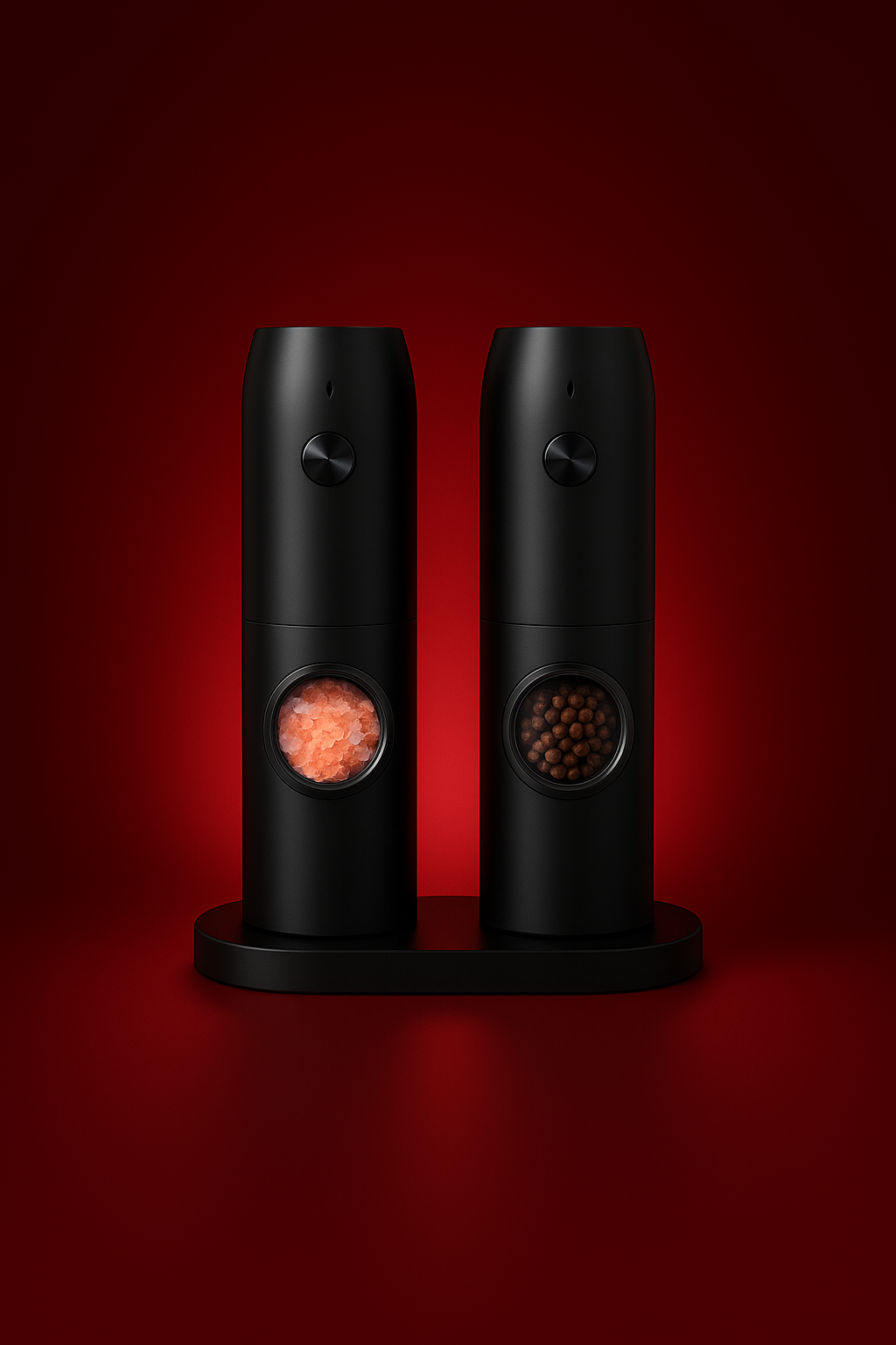 Electric Salt & Pepper Grinder Set (2 Pack) – Rechargeable, Adjustable & One-Handed Use