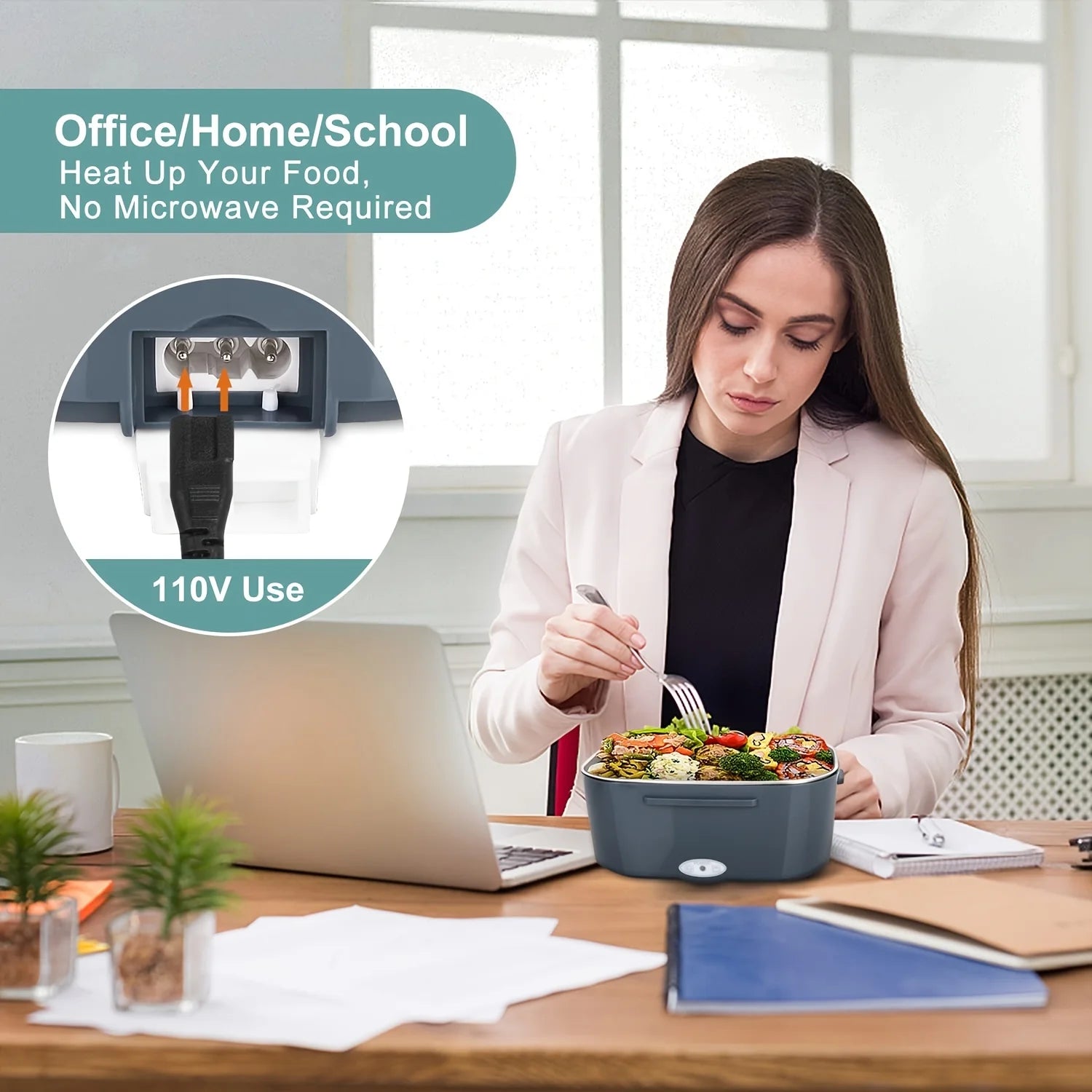 Electric Lunch Box Food Heater – 3-in-1 Portable Food Warmer for Car & Home