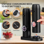 Electric Salt & Pepper Grinder Set (2 Pack) – Rechargeable, Adjustable & One-Handed Use