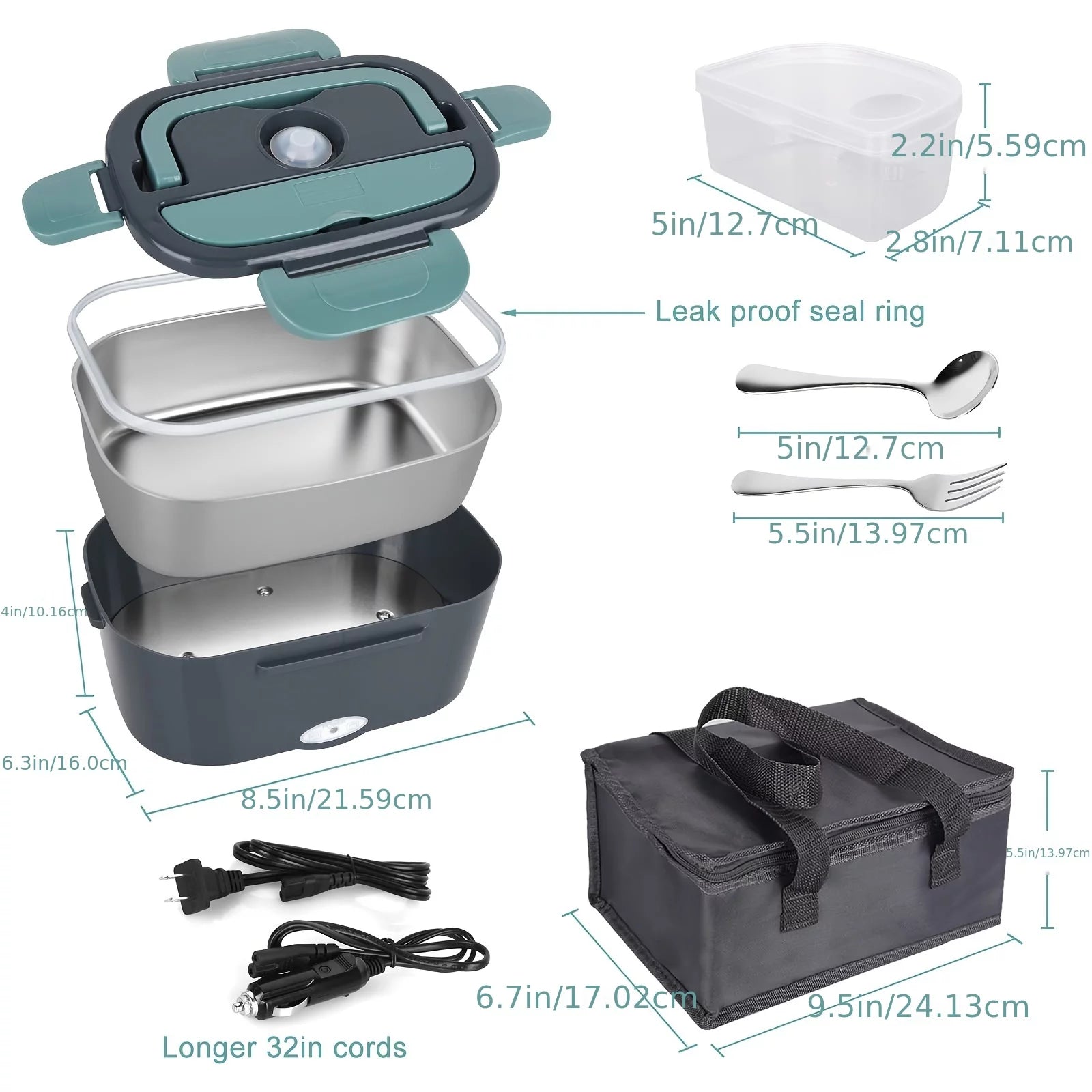 Electric Lunch Box Food Heater – 3-in-1 Portable Food Warmer for Car & Home