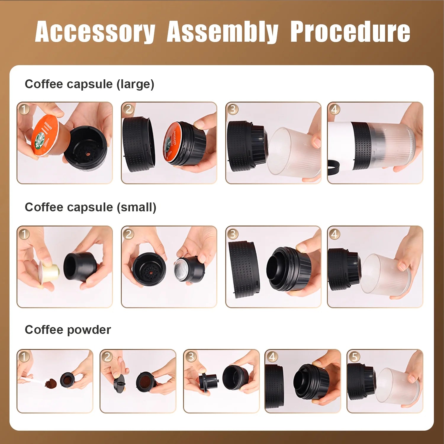 Portable Espresso Machine – 3-in-1 Mini Coffee Maker with USB-C (20 Bar, Gray)