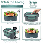 Electric Lunch Box Food Heater – 3-in-1 Portable Food Warmer for Car & Home