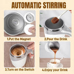 Automatic Magnetic Stirring Coffee Mug – Self-Stirring Magnetic Mixer Cup with Lid