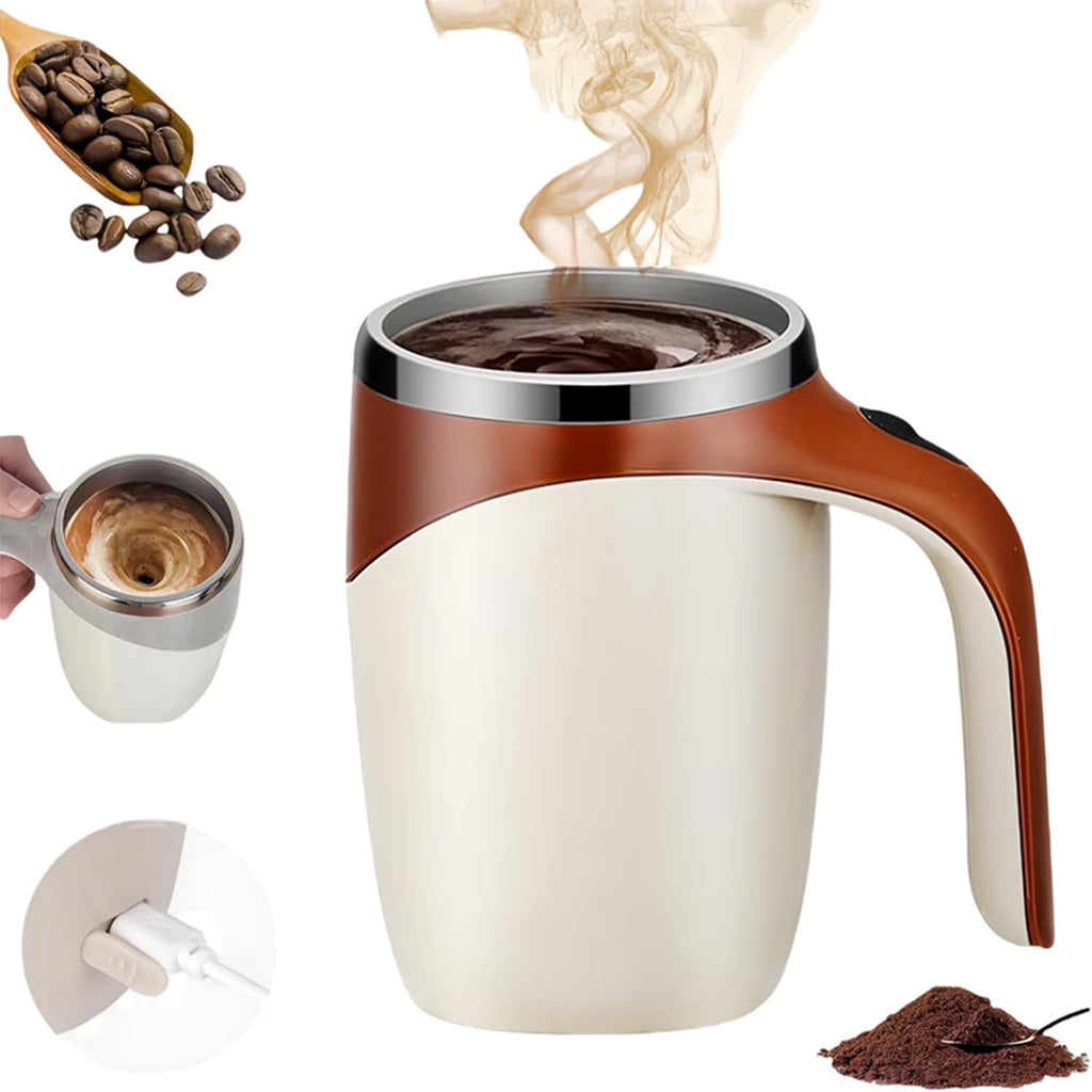 Automatic Magnetic Stirring Coffee Mug – Self-Stirring Magnetic Mixer Cup with Lid