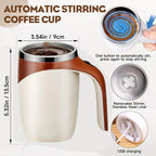 Automatic Magnetic Stirring Coffee Mug – Self-Stirring Magnetic Mixer Cup with Lid