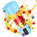 Portable Blender – USB Rechargeable Personal Juicer Cup (350ml, Blue)